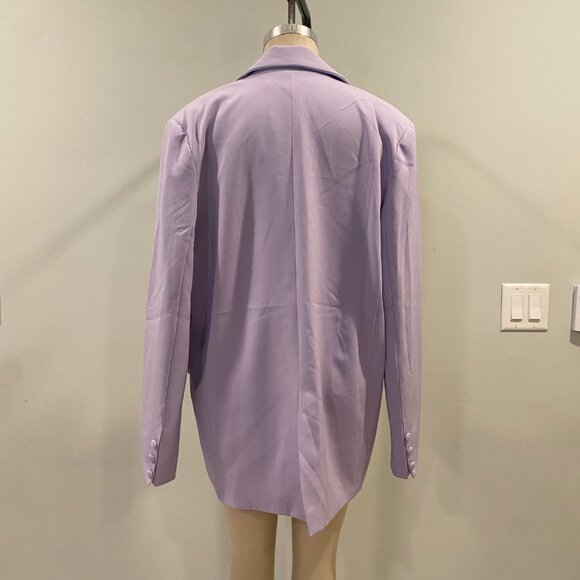 Nasty Gal Collection Shoulder Pad Tailored Longline Blazer in Lavender - Med - Picture 5 of 6